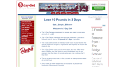 Desktop Screenshot of 3daydiets.net