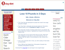 Tablet Screenshot of 3daydiets.net
